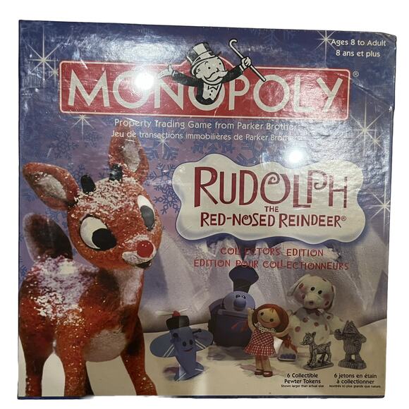 Vintage Monopoly Rudolph The Red-Nosed Reindeer Collector's Edition New Sealed - Picture 1 of 5